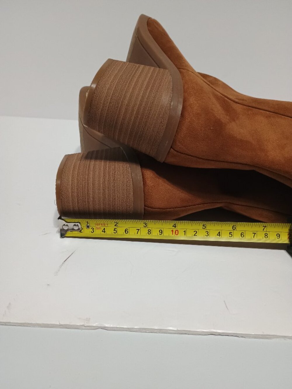 Universal Thread Women’s 9 Brown Faux Suede Ankle Boots Block Heel Side Zip - Picture 7 of 9